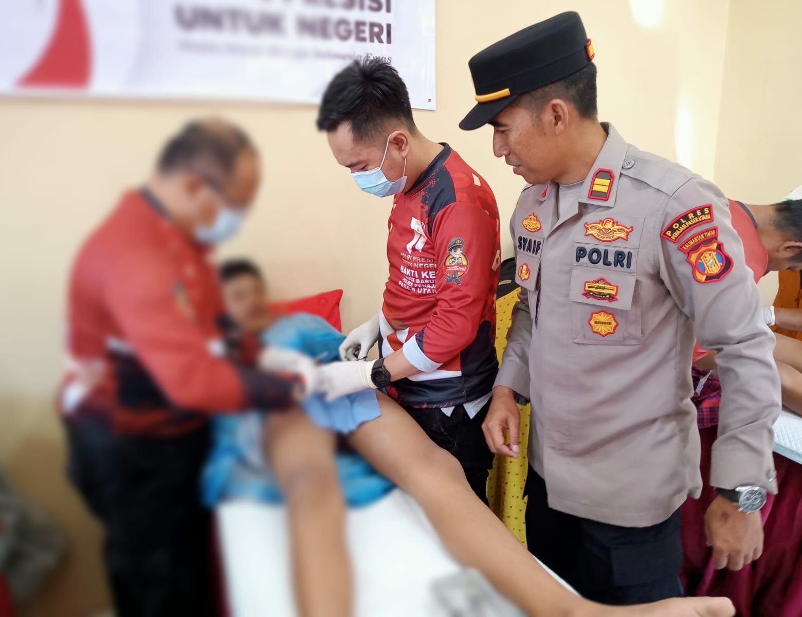 Program Bakti Kesehatan, Polsek Babulu Gelar Sunatan Massal Gratis