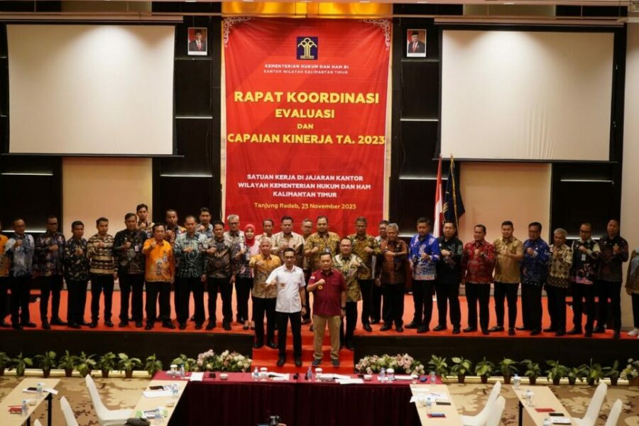 Kanwil Kemenkumham Kaltim Selenggarakan Rakor Evaluasi dan Capaian Kinerja TA. 2023 Kanwil Kaltim
