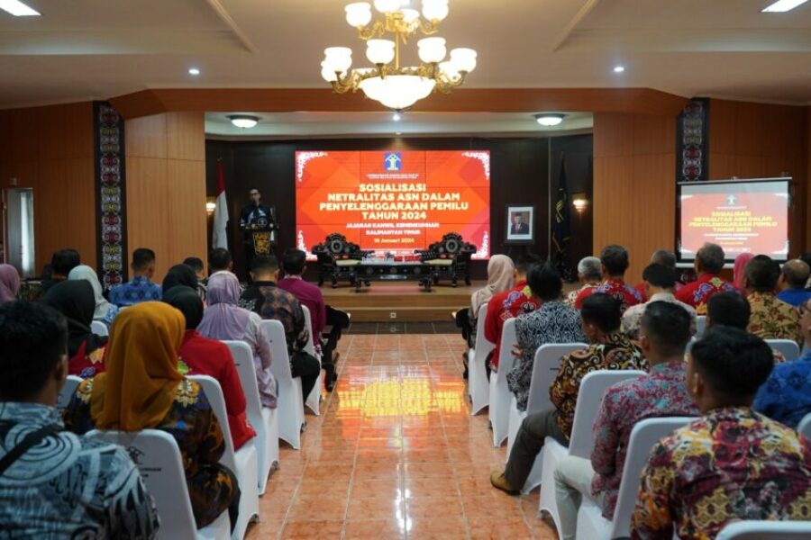Konsisten untuk Komitmen Netral, Seluruh ASN Kanwil Kumham Kaltim Ikuti Sosialisasi Netralitas ASN dari KPU Kaltim